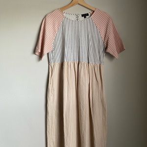 Roolee Tricolor Smock Dress